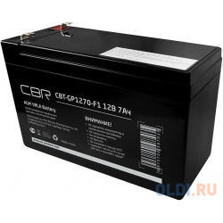CBR Аккумуляторная VRLA батарея CBT GP1270 F1 (12В 7Ач)  клеммы