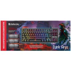 Клавиатура Defender Dark Arts GK 375 RU Black USB