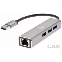 Концентратор USB 3 0 VCOM Telecom DH312A х RJ 45 серый