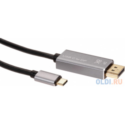 Кабель DisplayPort 1 8м VCOM Telecom CU480MC 8M круглый черный серый