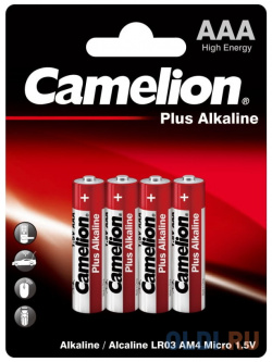 Батарейки Camelion LR03 Plus Alkaline BL 4 шт 