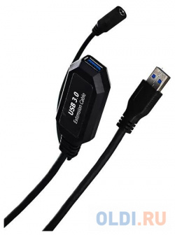 Кабель адаптер USB3 0 repeater  удлинительный активный Af> 15м VCOM Telecom CU827 15M