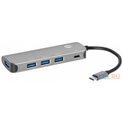 Адаптер концентратор Type C  > 4 port USB3 0 HUB+PD Alum Shell VCOM Telecom CU4383