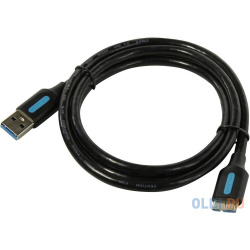 Кабель microUSB USB 3 0 1м Vention COPBF круглый черный 