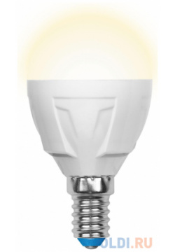 Лампа светодиодная шар Uniel LED G45 7W/WW/E14/FR PLP01WH E14 7W 3000K UL 00002419 