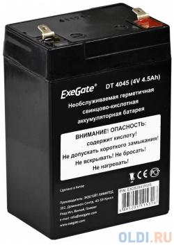Exegate EX282943RUS Аккумуляторная батарея DT 4045 (4V 4 5Ah)  клеммы F1