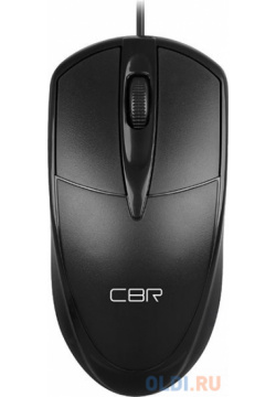 CBR CM 121 Black  Мышь проводная оптическая USB 1000 dpi 3 кнопки и колесо прокрутки длина кабеля 2 м цвет чёрный