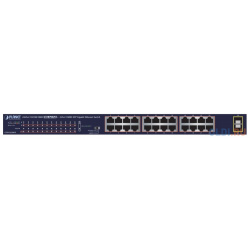 PLANET 19" 24 Port 10/100/1000T 802 3at POE + 2 1000X SFP Unmanaged Gigabit Ethernet Switch (220W) GSW 2620HP 