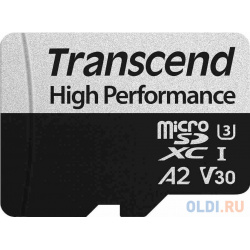 Карта памяти microSDXC Transcend 330S  256 Гб UHS I Class U3 V30 A2 с адаптером