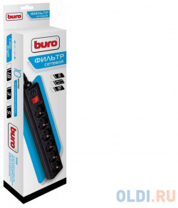 Сетевой фильтр Buro 600SH 5 B 5м (6 розеток) черный