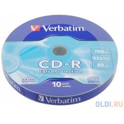 Диски CD R 80min 700Mb Verbatim  52x Shrink/10 43725