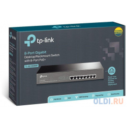 Коммутатор TP LINK TL SG1008MP 8 портовый настольный/монтируемый в стойку гигабитный с портами PoE+