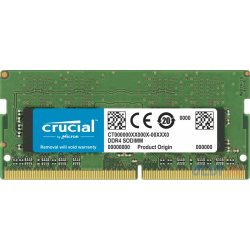 Оперативная память для ноутбука 32Gb (1x32Gb) PC4 25600 3200MHz DDR4 SO DIMM Unbuffered CL22 Crucial Basics Laptop CT32G4SFD832A 