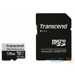 Карта памяти microSDXC Transcend 340S  128 Гб UHS I Class U3 V30 A2 с адаптером TS128GUSD340S