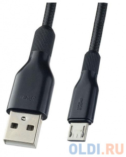 Кабель USB 2 0 microUSB 1м Perfeo U4807 круглый черный 