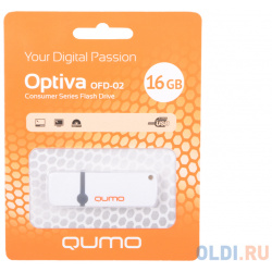 Флешка USB 16Gb QUMO Optiva 02 USB2 0 белый QM16GUD OP2 White Series OFD 