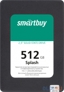 SSD накопитель Smart Buy Splash 512 Gb SATA III Твердотельный 2