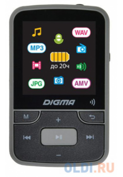 Плеер Hi Fi Flash Digma Z4 BT 16Gb черный/1 5"/FM/microSD/clip [1017070] 