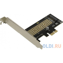 ORIENT C302E  Переходник PCI Ex1 >M 2 M key NVMe SSD тип 2230/2242/2260/2280 планки крепления в комплекте (31152)