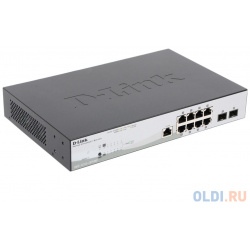 Коммутатор D Link DGS 1210 10P/ME/A1A Управляемый 2 уровня с 8 портами 10/100/1000Base T и 1000Base X SFP (8 портов поддержкой 