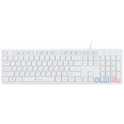 Клавиатура проводная Oklick 500M USB белый 