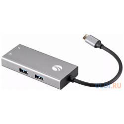 Концентратор USB Type C VCOM Telecom CU459 2 х 3 0 RJ 45 серебристый