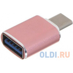GCR Переходник USB Type C на 3 0  M/AF розовый 52300 Green Connection