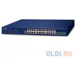 коммутатор/ PLANET Layer 3 24 Port 10/100/1000T 802 3at PoE + 4 10G SFP+ Stackable Managed Switch (370W budget  Hardware stacking up to 8 uni SGS 6310 24P4X