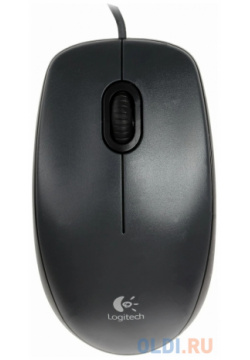 Мышь проводная Logitech M100 темно серый USB 