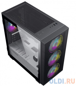 Компьютерный корпус  без блока питания mATX/ Gamemax Aero Mini mATX case black w/o PSU w/1xUSB3 0+1xUSB2 0 w/3x12cm ARGB front fans GMX 12 Rainbow