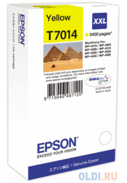 Картридж Epson C13T70144010 для WP4000/4500 Series Ink желтый 