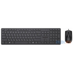 Комплект клавиатура+мышь/ клавиатура+мышь NERPA  проводной 104 кл 1000DPI 1 8м черный BALTIC NRP MK150 W BLK