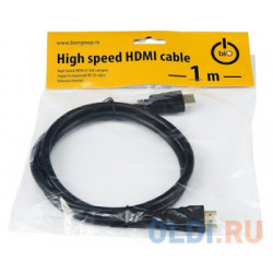 Кабель HDMI 1м Bion BN HDMI2MM 1M круглый черный 