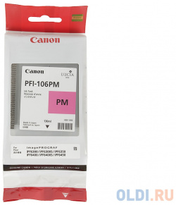 Картридж Canon PFI 106 PM для iPF6300S/6400/6450  фото пурпурный 6626B001