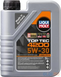 НС синтетическое моторное масло LiquiMoly Top Tec 4200 5W30 1 л 