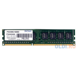 Оперативная память для компьютера Patriot Signature DIMM 8Gb DDR3 1600 MHz PSD38G16002 