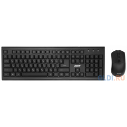 Клавиатура + мышь Acer OKR120 клав:черный мышь:черный USB беспроводная ZL KBDEE 007 