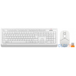 Клавиатура + мышь A4Tech Fstyler FG1012 клав:белый мышь:белый USB беспроводная Multimedia 