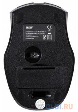 Мышь беспроводная Acer OMR032 чёрный красный USB + радиоканал ZL MCEEE 009