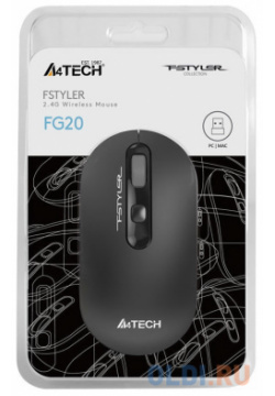 Мышь беспроводная A4TECH Fstyler FG20 серый USB + радиоканал 