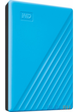 Внешний жесткий диск 2 5" 4 Tb USB 3 0 Western Digital My Passport голубой WDBPKJ0040BBL WESN 