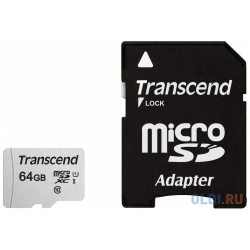 Карта памяти microSDXC 64Gb Transcend TS64GUSD300S A 