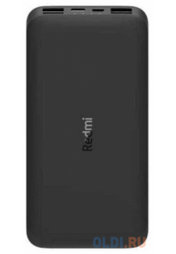Мобильный аккумулятор Xiaomi Redmi Power Bank PB100LZM Li Pol 10000mAh 2 4A+2 4A черный 2xUSB VXN4305GL 