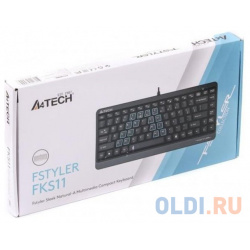 Клавиатура A4Tech Fstyler FKS11 белый/серый USB WHITE  (960595)
