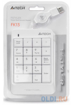 Клавиатура A4TECH Fstyler FK13 White USB
