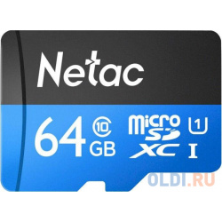 Карта памяти microSDHC 64Gb Netac P500
