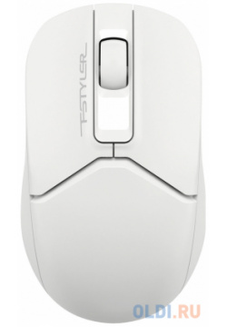 Мышь A4Tech Fstyler FB12S белый оптическая (1200dpi) silent беспроводная BT/Radio USB (2but) WHITE 