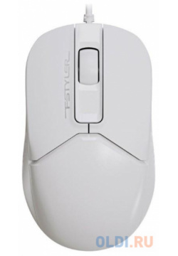 Мышь A4Tech Fstyler FM12S белый оптическая (1200dpi) silent USB (3but)  WHITE М
