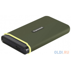 Накопитель SSD Transcend USB C 500Gb TS500GESD380C темно зеленый