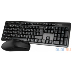 Клавиатура + мышь A4Tech 3330N клав:черный мышь:черный USB беспроводная Multimedia 